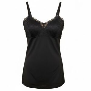 Black Lace-Trim Camisole Tank for Women. Sz S
